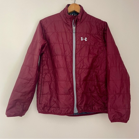 Under Armour Other - Under Armour UA Cold Gear Jacket Maroon Burgundy Youth Large